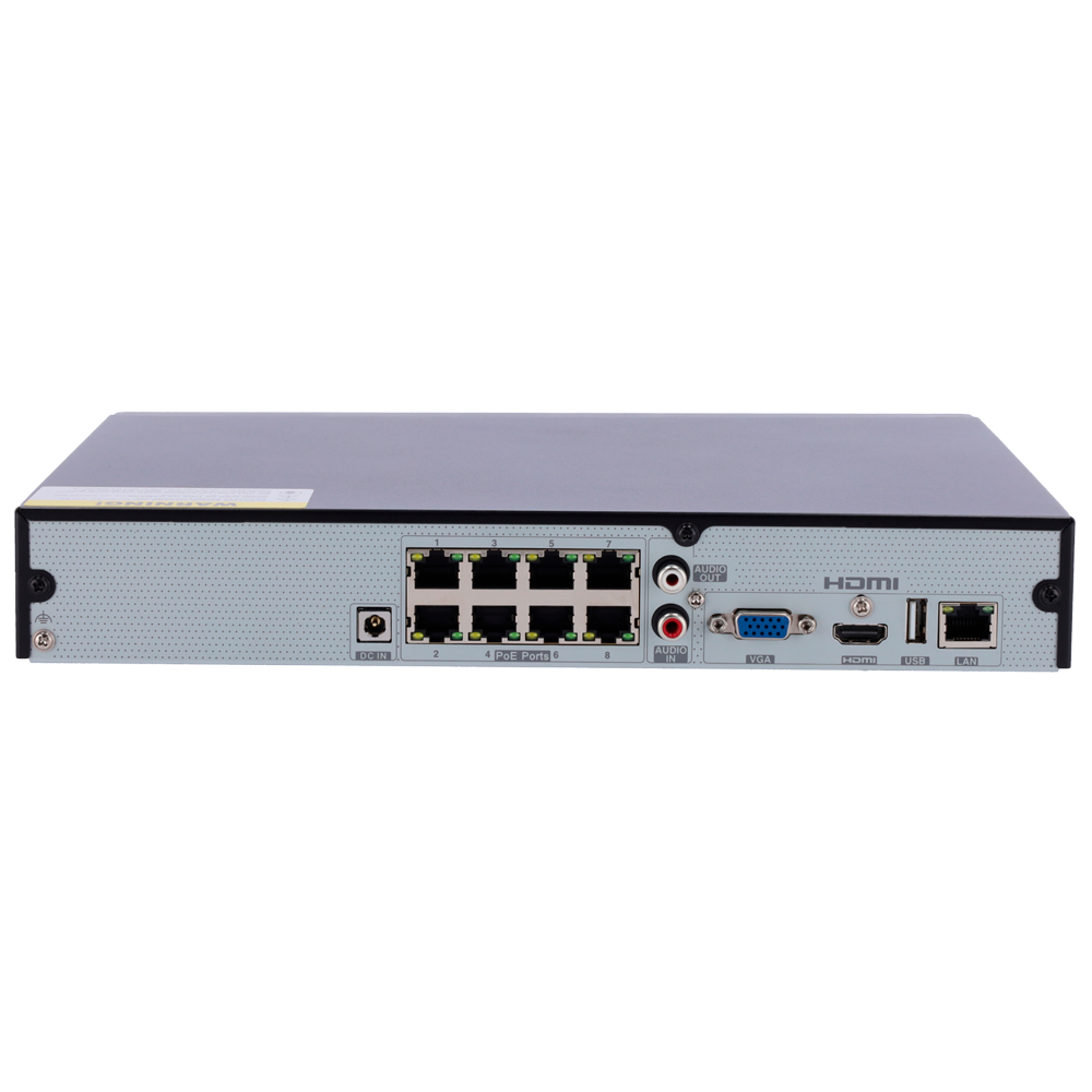 8 kanaals IP camerarecorder met POE