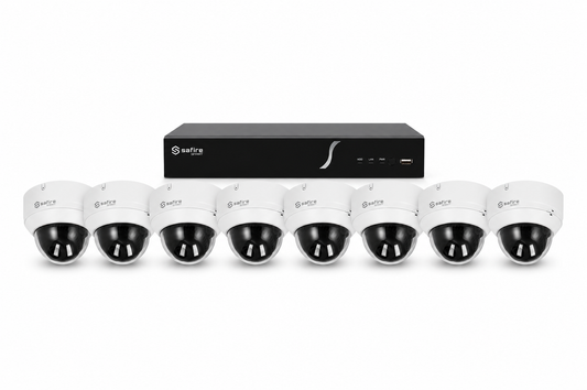 Safire IP camera kit met 8 dome camera's